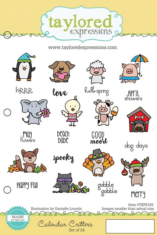 Calendar Critters Stamp Set