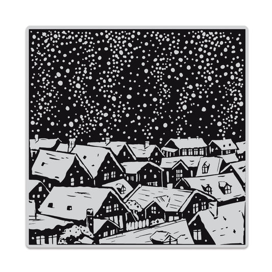 Snowy Rooftops Bold Prints Stamp