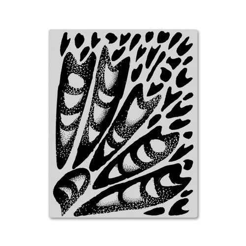 Abstract Butterfly Wing Background Stamp