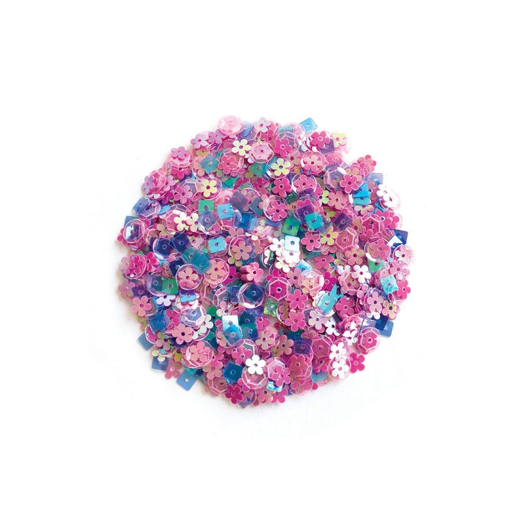 Pink Pop Flowers Sequin Mix