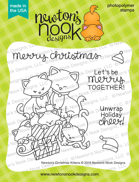 Newton's Christmas Kittens Stamp Set