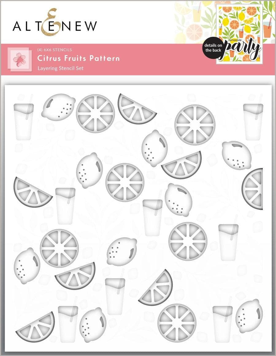 Citrus Fruits Pattern Stencils