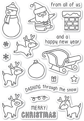 Dashing with Reindeer Stamp Set