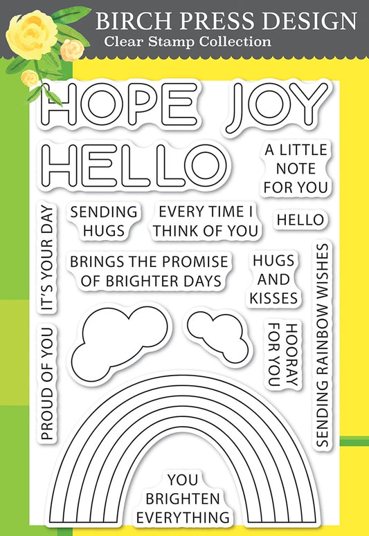Rainbow Days Lingo Notes Stamp Set