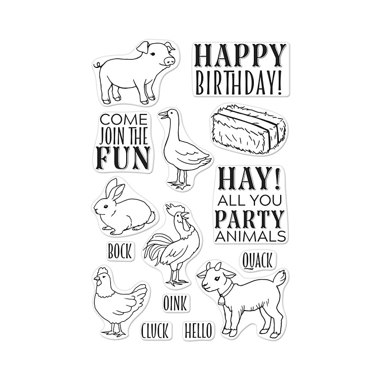 Hay Party Animals Stamp Set