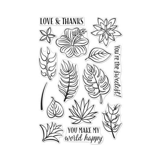 Tropical Flowers Stamp Set