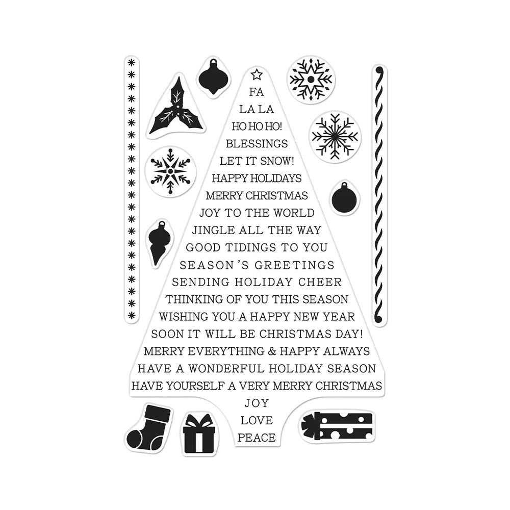 Holiday Sentiment Strips Stamp Set