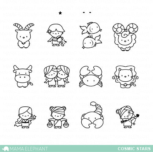 Cosmic Stars Stamp Set