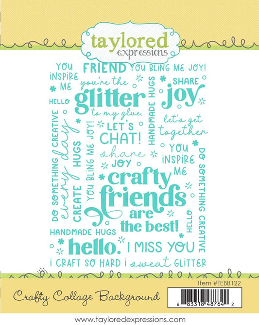 Crafty Collage Background Stamp