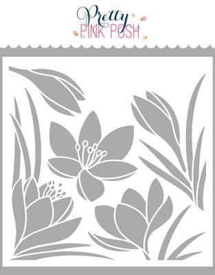 Crocus Stencil – Butterfly Reflections, Ink.