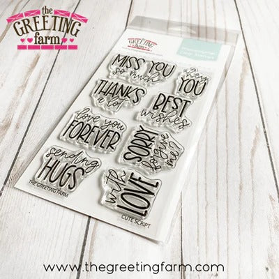 Cute Script Stamp Set