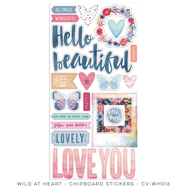 Wild At Heart Chipboard Stickers