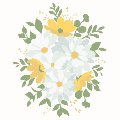 Daisy Layers Bouquet Stencils