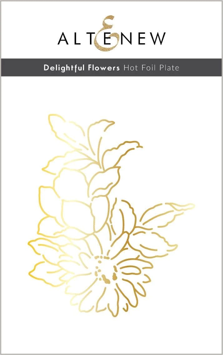 Delightful Flowers Hot Foil Plate