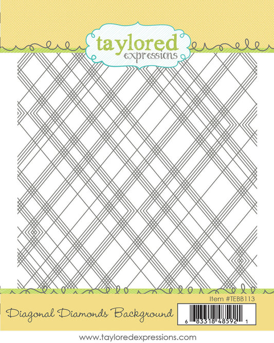 Diagonal Diamonds Background Stamp