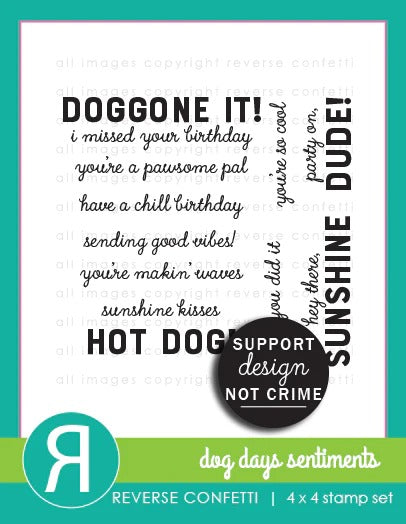 Dog Days Sentiments Stamp Set