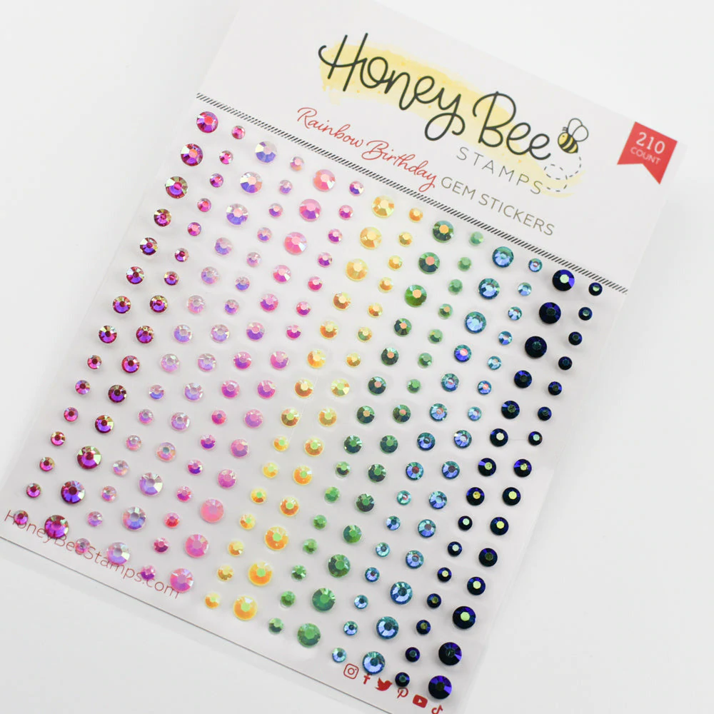 Rainbow Birthday Gem Stickers