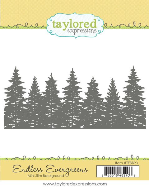 Endless Evergreens Mini Slim Background Stamp