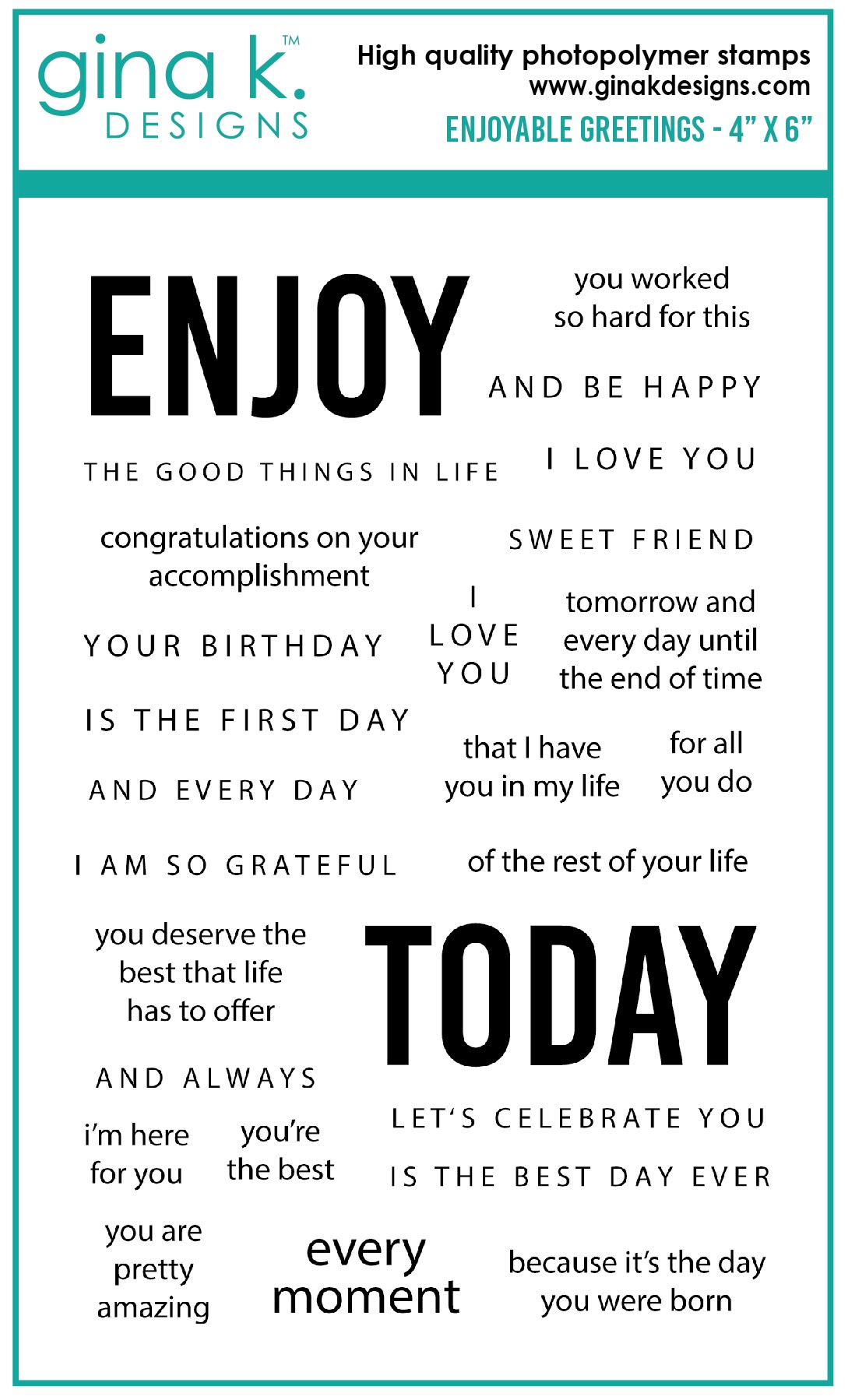 Enjoyable Greetings Stamp Set