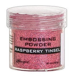 Embossing Powder Raspberry Tinsel