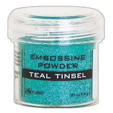 Embossing Powder Teal Tinsel