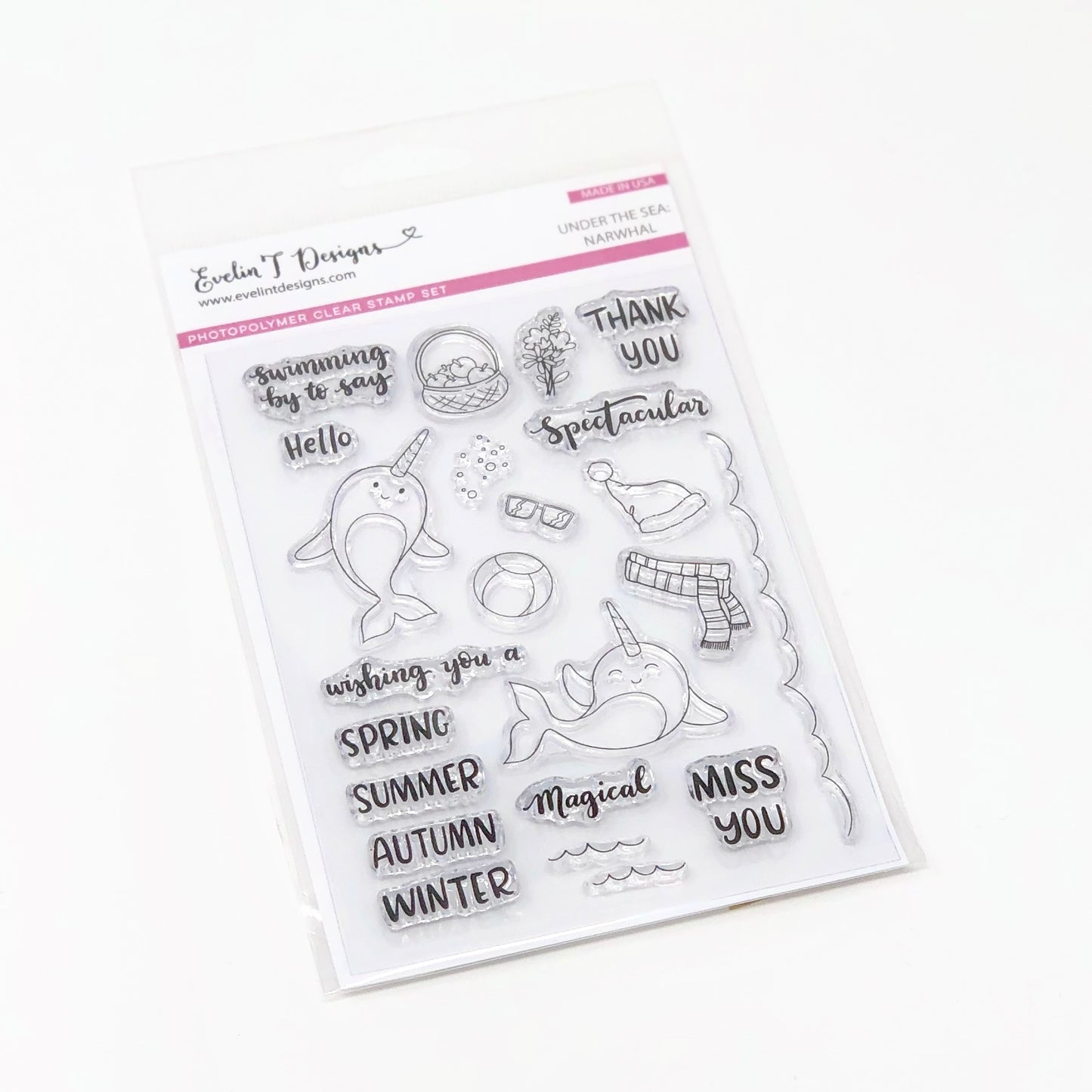 Under the Sea Narwhal Stamp Set