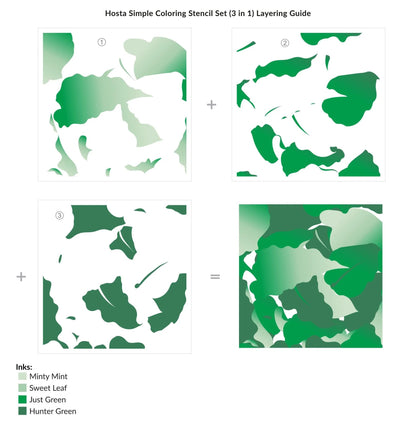 Hosta Simple Coloring Stencil Set