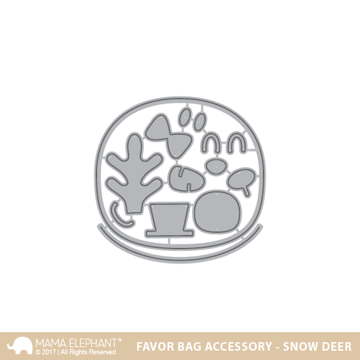 Favor Bag Accessory Snow Deer Dies