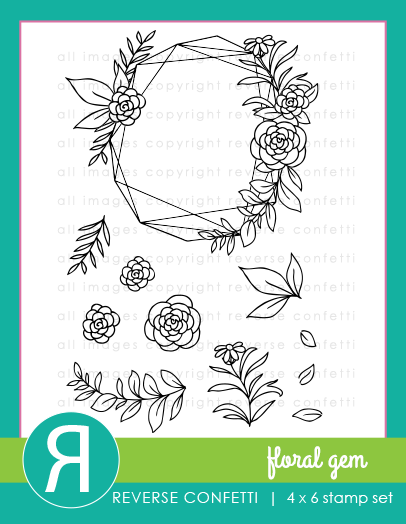 Floral Gem Stamp Set