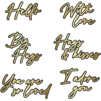 Foil Script: Love Hot Foil Plate & Honey Cuts