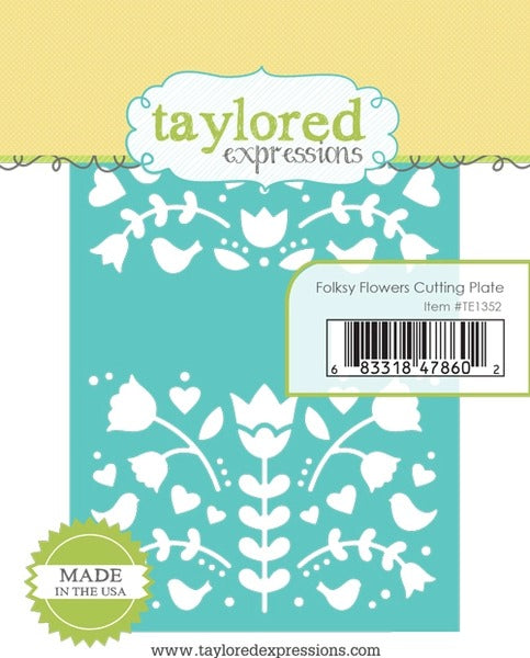 Folksy Flowers Cutting Plate