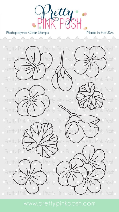 Geraniums Stamp Set