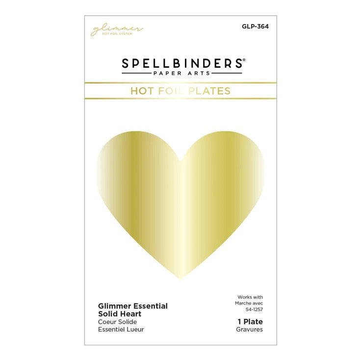 Solid Heart Hot Foil Plate