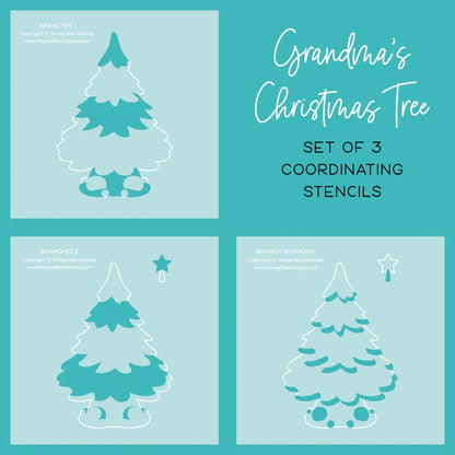 Grandma's Christmas Tree Stencils