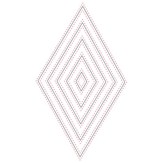 Double Stitched Diamonds Dies