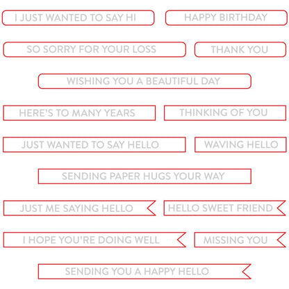 Mini Messages Banners Honey Cuts