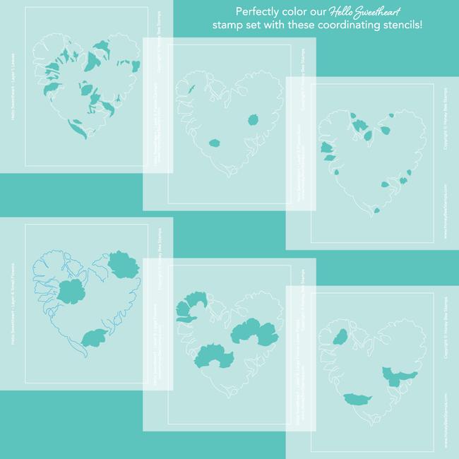 Hello Sweetheart Layering Stencils