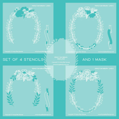 Perfect Day Wreath Stencils