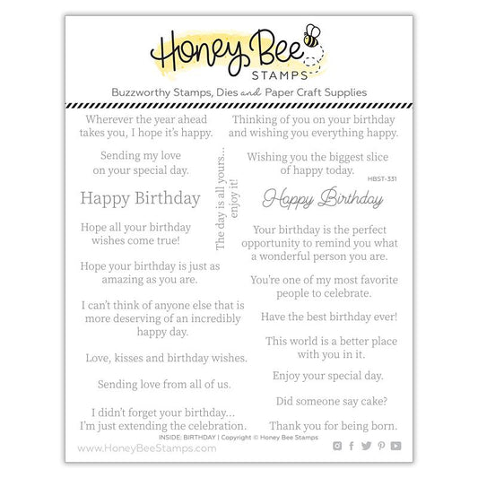 Inside: Birthday Sentiments Stamp Set