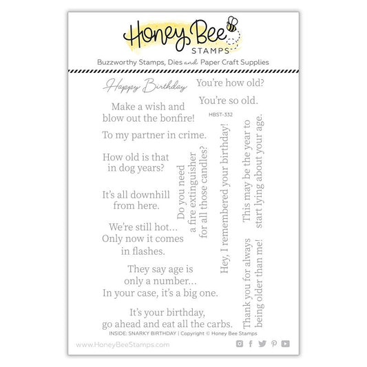 Inside: Snarky Birthday Sentiments Stamp Set