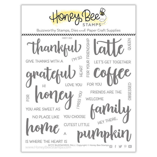 Bitty Buzzwords: Fall Stamp Set