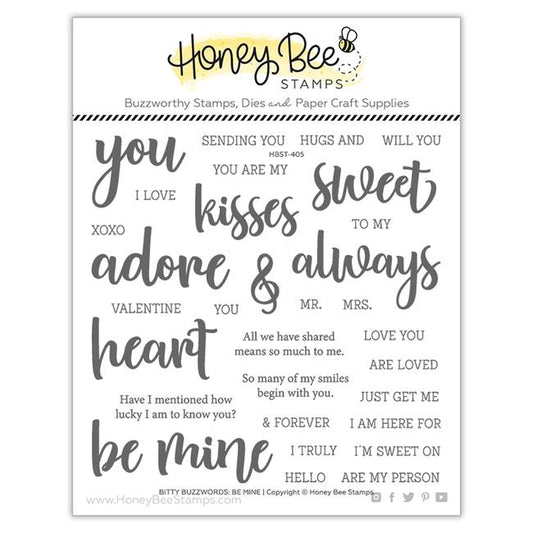 Bitty Buzzwords: Be Mine Stamp Set