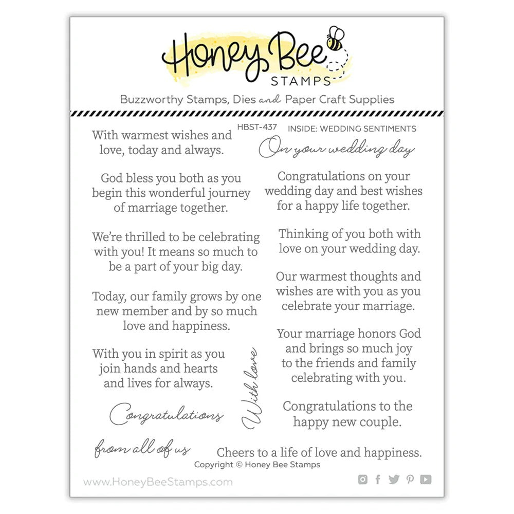 Inside: Wedding Sentiments Stamp Set