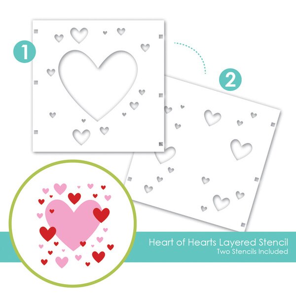 Heart of Hearts Layering Stencil
