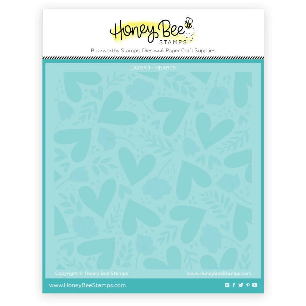 Hearts In Bloom Layering Stencils