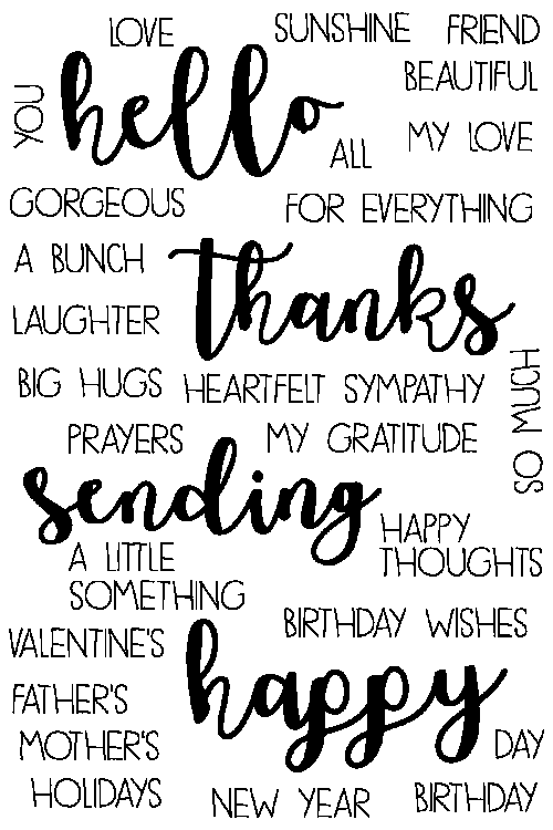 Hello Sentiments Stamp Set