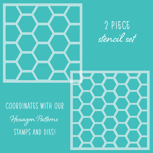 Hexagon Patterns Stencil Set
