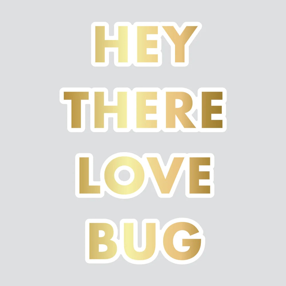 Love Bug Hot Foil Plate &  Honey Cuts