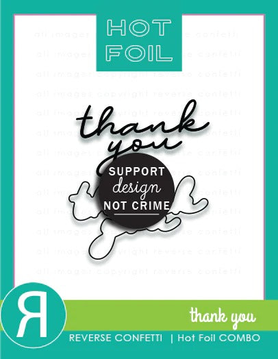 Hot Foil Plate & Die: Thank You