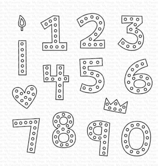 Hip Hip Yay Numbers Stamp Set